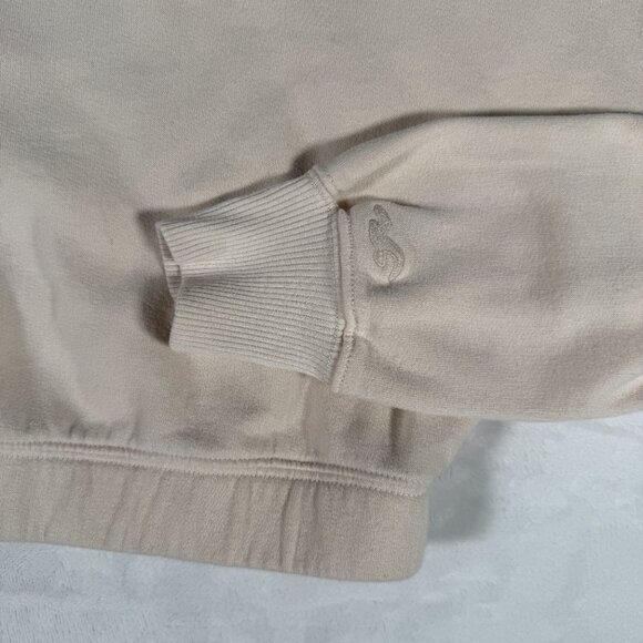 Hollister Sweater Women Size XXS Cream Long Sleeve Crew Neck Short Pull Over - Picture 6 of 11